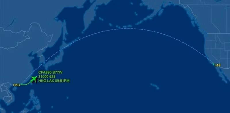 Chuyến bay "xuyên thời gian" trong ngày đầu năm 2025. Ảnh: ARY News.