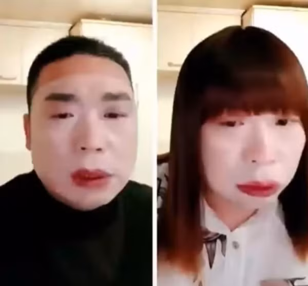 Đây là hình ảnh đăng trên mạng xã hội, được cho là Jiao (nam giả nữ). Ảnh: 6parknews.