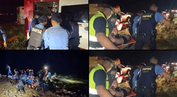Nhiều người tham gia cứu hộ khi máy bay gặp nạn. Ảnh: 911Honduras. Nhiều người tham gia cứu hộ khi máy bay gặp nạn. Ảnh: 911Honduras.