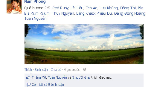 Hay chào mừng bằng cách chia sẻ hình ảnh về quê hương như thể hiện niềm tự hào