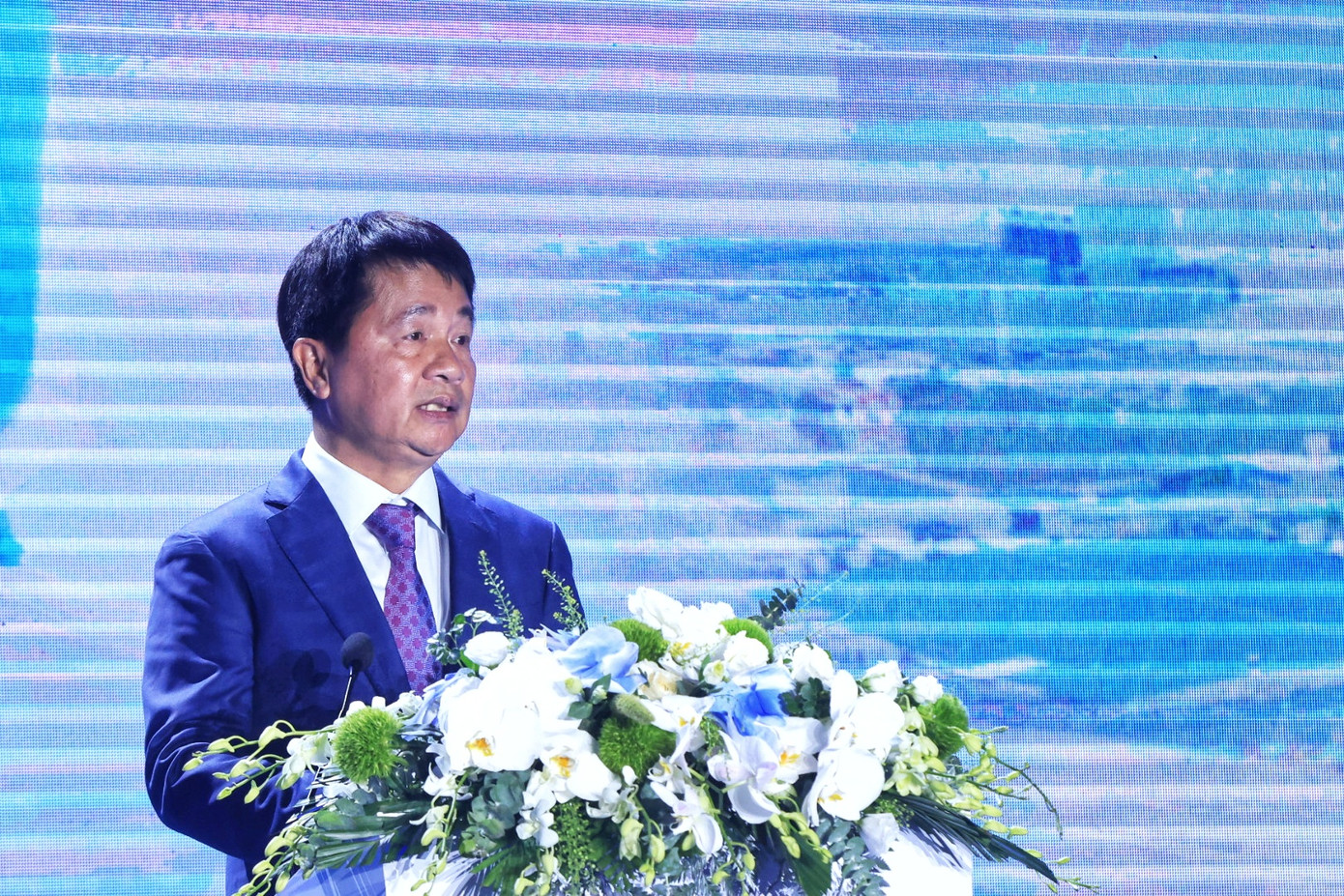 Tổng Giám đốc Nguyễn Anh Tuấn phát biểu tại Lễ kỷ niệm 50 năm Ngày thành lập Tổng Công ty Viglacera – CTCP.