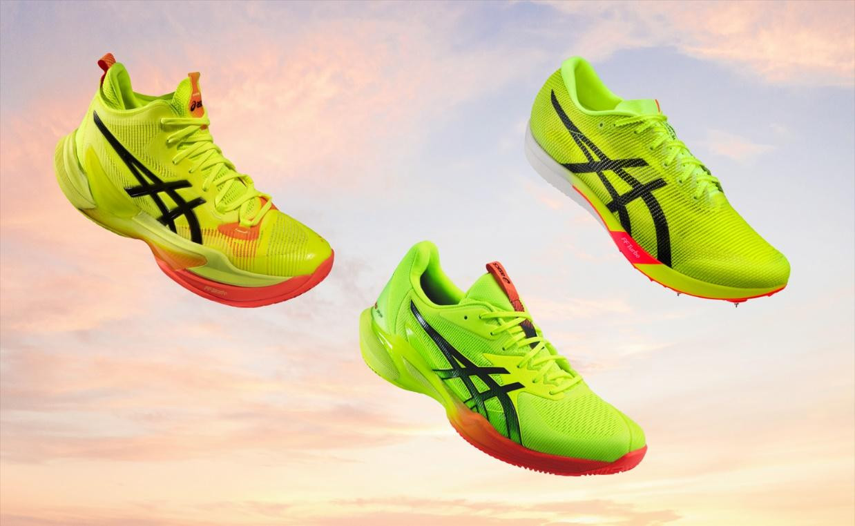 Các dòng giày thể thao hiệu suất cao (Từ trái qua: METARISE 2 PARIS, METASPEED LD 2 PARIS và METASPEED LD 2 PARIS)