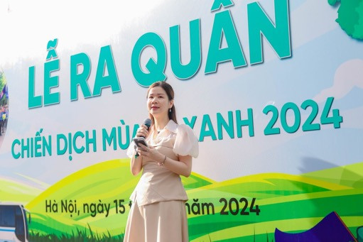 TS. Lê Thái Hà, Giám đốc điều hành Quỹ Vì tương lai xanh, phát biểu tại sự kiện