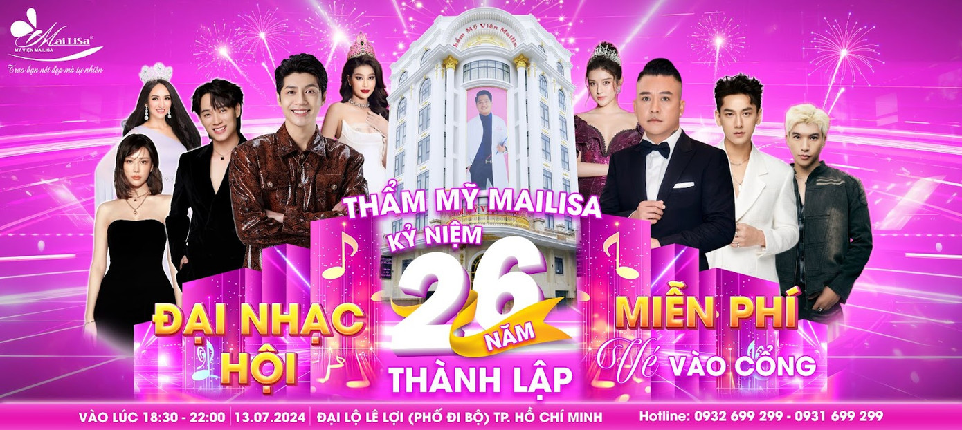 Đêm tiệc ca nhạc mừng kỷ niệm 26 năm Mailisa quy tụ những cái tên hot nhất showbiz Việt Đêm tiệc ca nhạc mừng kỷ niệm 26 năm Mailisa quy tụ những cái tên hot nhất showbiz Việt