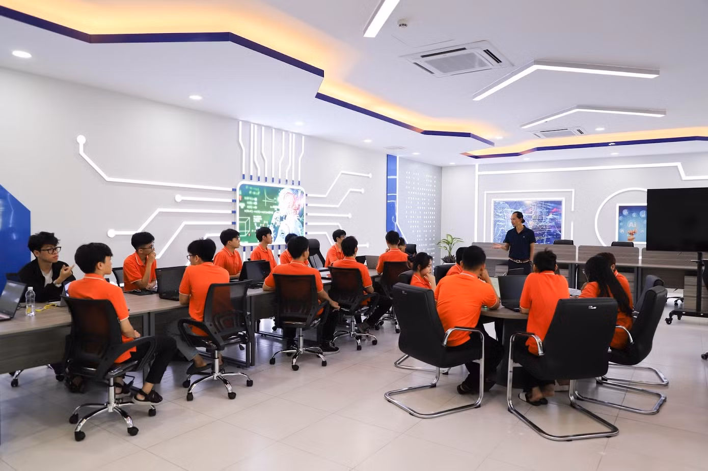 Môi trường Đại học đóng vai trò quan trọng cho tương lai của sinh viên. Ảnh trong một lớp học của trường Đại học FPT. - Ảnh: Trường ĐH FPT.