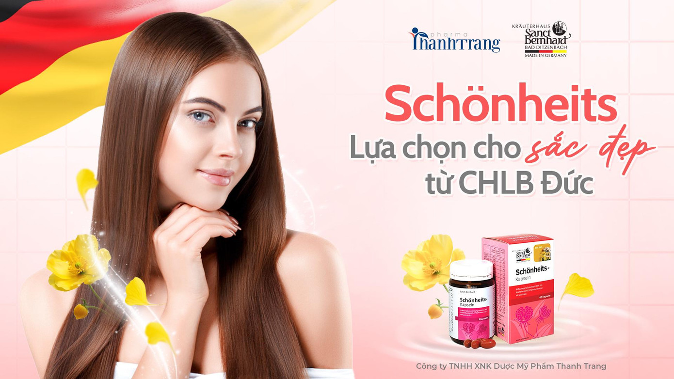 TPBVSK Tinh dầu hoa anh thảo Schönheits Kapseln - giải pháp thiên nhiên đối phó với rụng tóc từ phụ nữ Đức