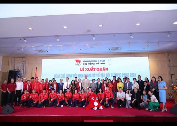 39 thành viên của Đoàn Thể thao Việt Nam chuẩn bị lên đường sang Pháp tranh tài tại Olympic Paris 2024.