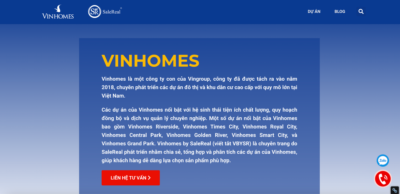 Giao diện của chuyên trang VBYSR được thiết kế đơn giản tối ưu trải nghiệm người dùng.