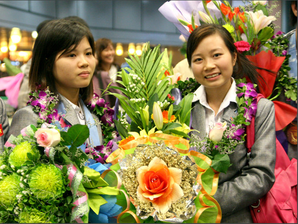 Hai thí sinh này đều đạt Huy chương vàng. Ảnh Minh Đức dsds