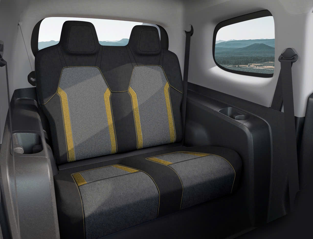 Hàng ghế sau trên Minio Green. Ảnh: VinFast Hàng ghế sau trên Minio Green. Ảnh: VinFast