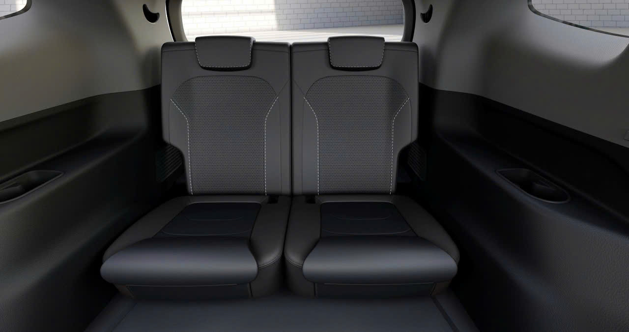 Hàng ghế thứ 3 được thiết kế 2 chỗ ngồi. Có thể ở hàng ghế này chỉ được trang bị tiện ích là khay đựng cốc. Qua những hình ảnh được VinFast công bố, rất có thể mẫu xe chạy dịch vụ này có bộ ghế bọc nỉ. Hàng ghế thứ 3 được thiết kế 2 chỗ ngồi. Có thể ở hàng ghế này chỉ được trang bị tiện ích là khay đựng cốc. Qua những hình ảnh được VinFast công bố, rất có thể mẫu xe chạy dịch vụ này có bộ ghế bọc nỉ.