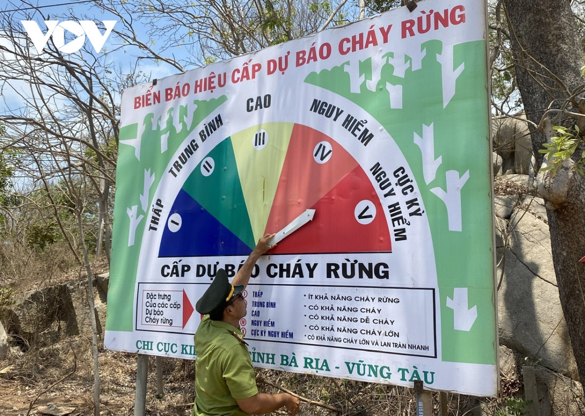 Cảnh báo cháy rừng ở Bà Rịa - Vũng Tàu đang ở cấp 5, cực kỳ nguy hiểm, nguy cơ cháy rừng là rất cao