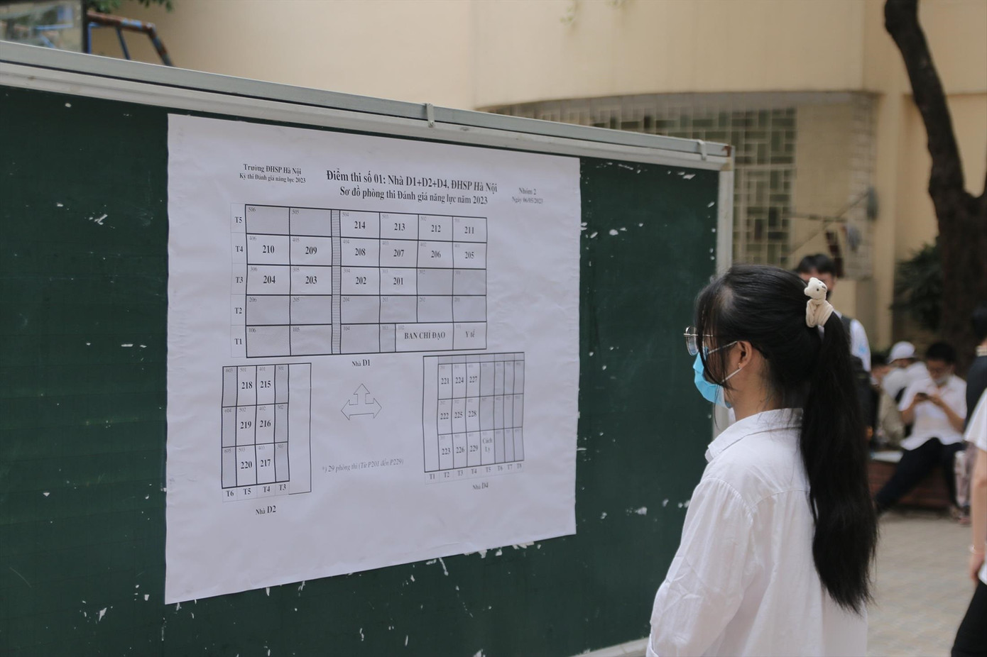 Thí sinh dự thi đánh giá năng lực của Trường ĐH Sư phạm Hà Nội năm 2023 để xét tuyển. Ảnh: Diệp An