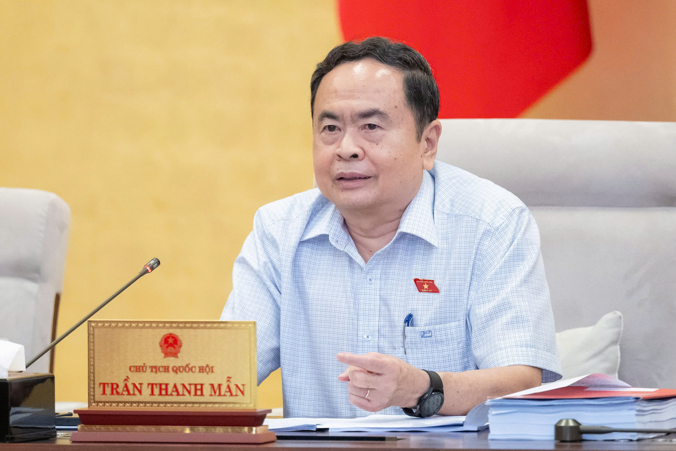 Chủ tịch Quốc hội Trần Thanh Mẫn phát biểu tại phiên họp Chủ tịch Quốc hội Trần Thanh Mẫn phát biểu tại phiên họp