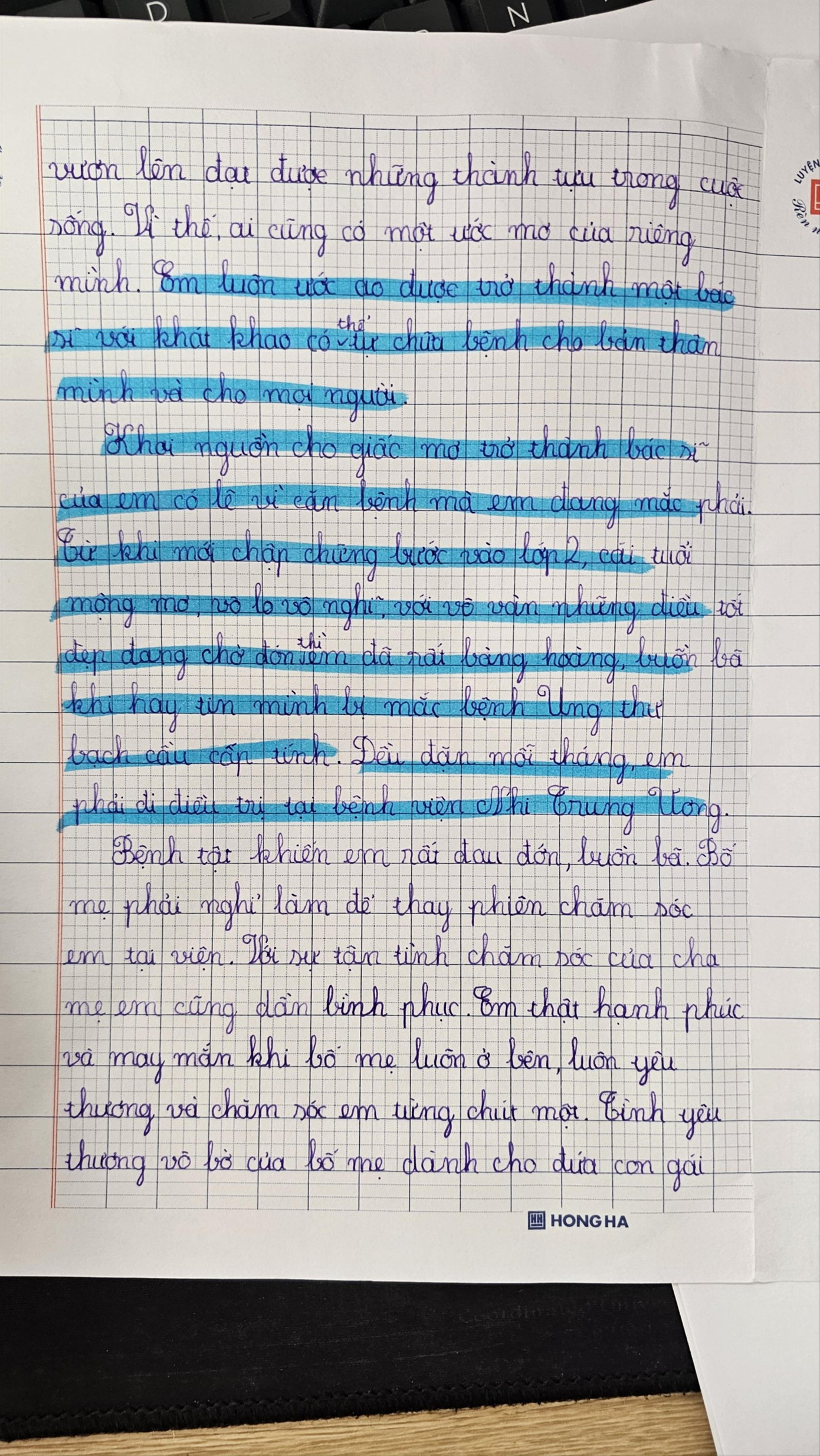 Ảnh chụp trang thư của em Đinh Hoàng Gia Linh Ảnh chụp trang thư của em Đinh Hoàng Gia Linh