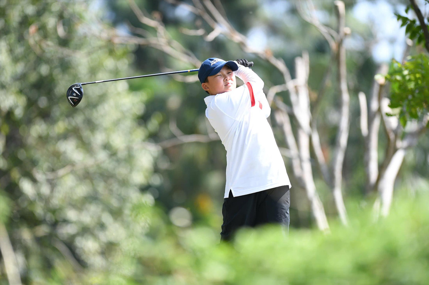 Sinh năm 2014, Trần Đức Cảnh là golfer trẻ nhất Tiền Phong Golf Championship 2024. Ảnh: Dương Triều