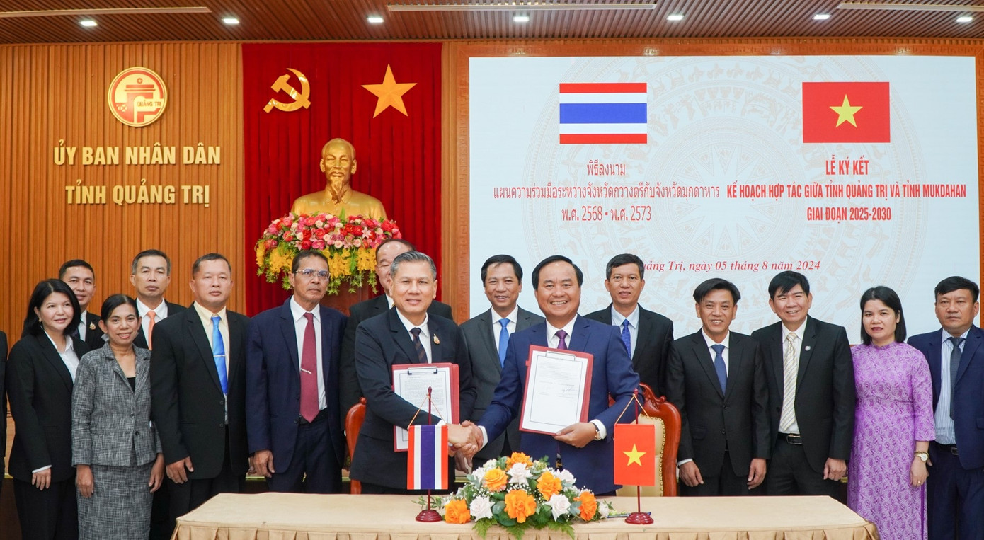 Quảng Trị - Mukdahan (Thái Lan) ký kết Kế hoạch hợp tác giai đoạn 2025-2030 Quảng Trị - Mukdahan (Thái Lan) ký kết Kế hoạch hợp tác giai đoạn 2025-2030