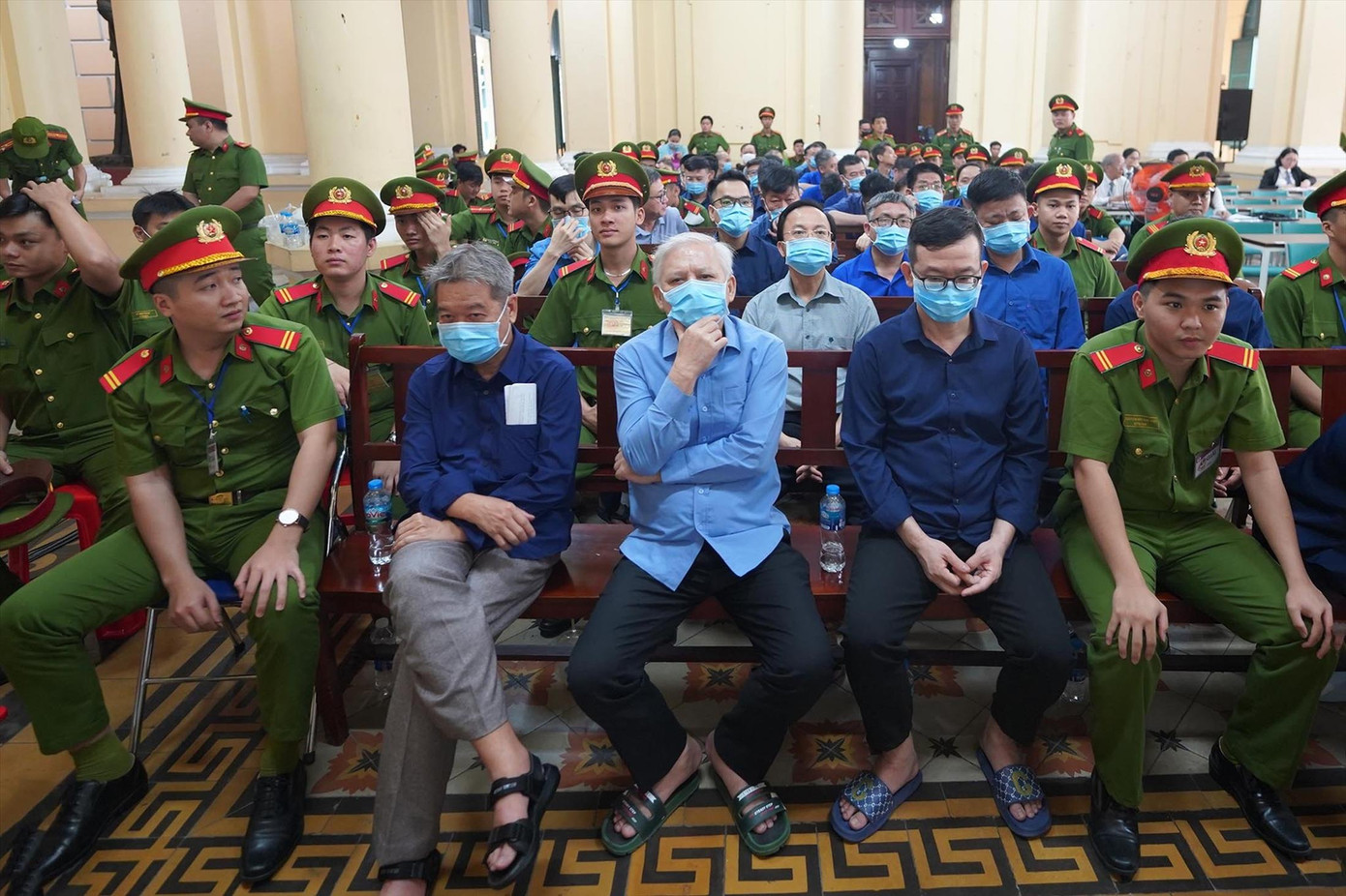 Một góc phòng xử án. Ảnh: PV