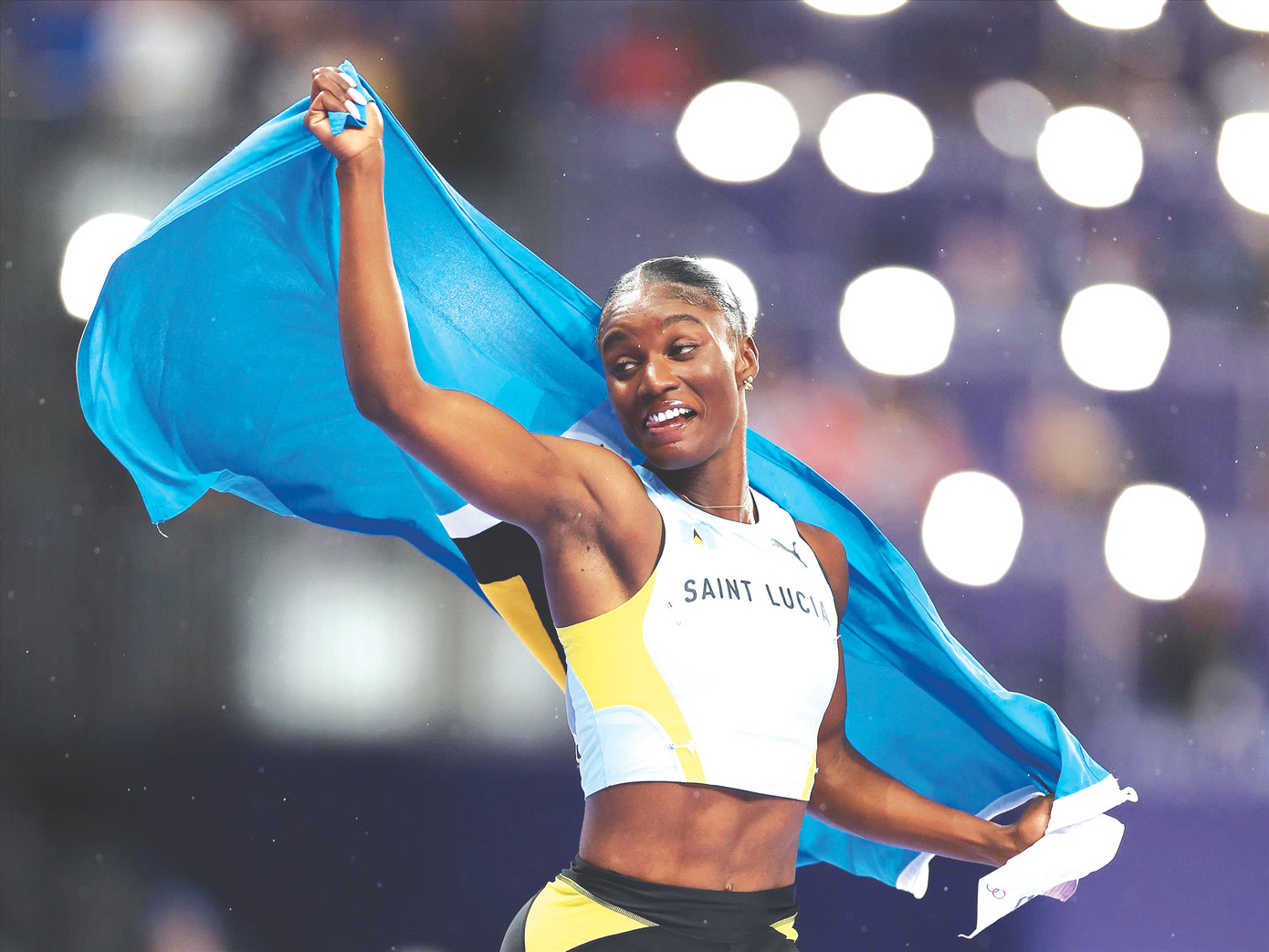 Alfred đã đưa quốc đảo Saint Lucia lên bản đồ thể thao thế giới với tấm Huy chương Vàng đầu tiên trong lịch sử tham dự Olympic. Ảnh: Getty Images