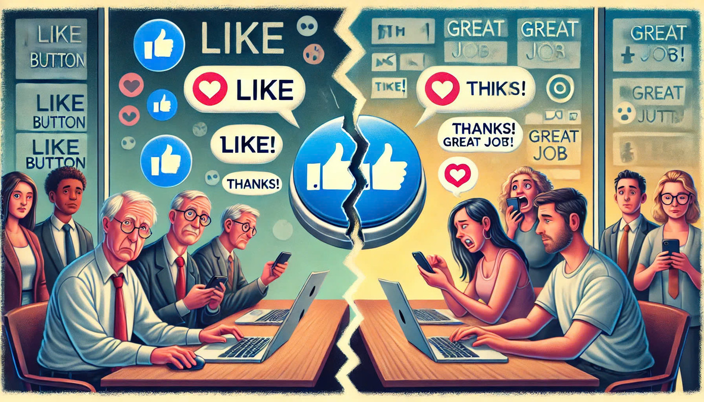 25% Gen Z được hỏi tin rằng nút Like đang trở nên lỗi thời. (Ảnh minh họa bởi AI)