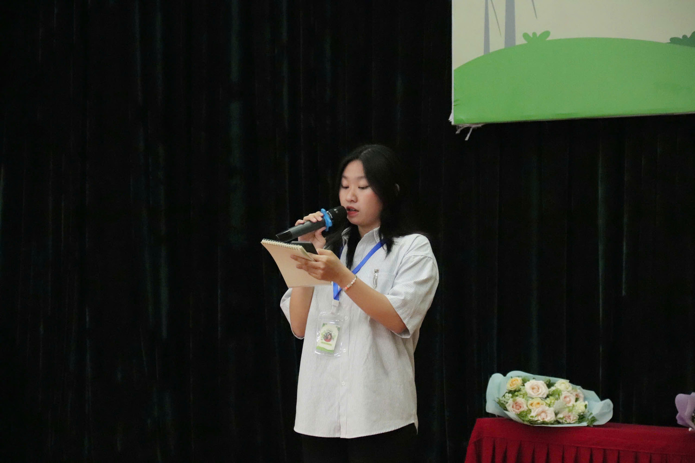 Hồng Hải tự tin trong vai trò Điều phối viên dự án Eco Young Leaders Camp 2024.