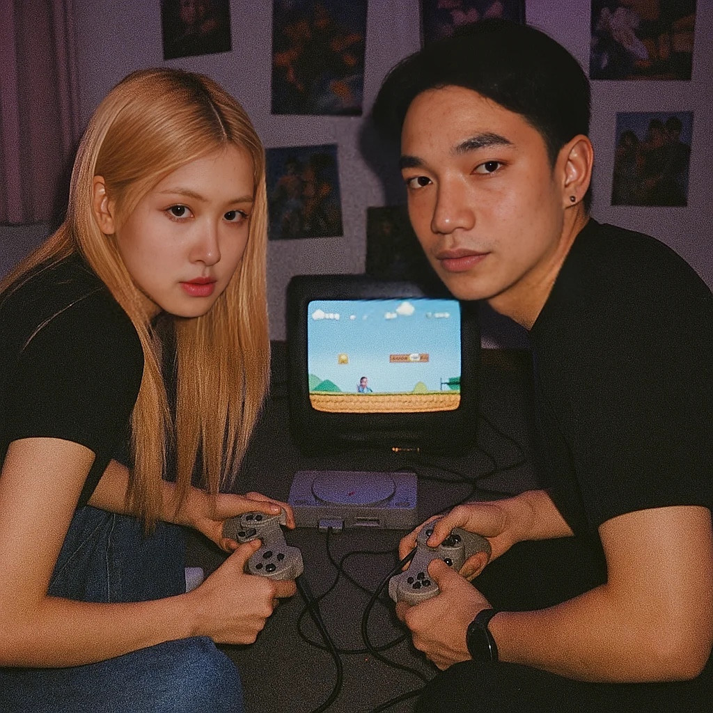 Một bạn trẻ tạo hình ảnh chơi game cùng Rosé nhóm nhạc BLACKPINK. (Ảnh: thanglee) Một bạn trẻ tạo hình ảnh chơi game cùng Rosé nhóm nhạc BLACKPINK. (Ảnh: thanglee)