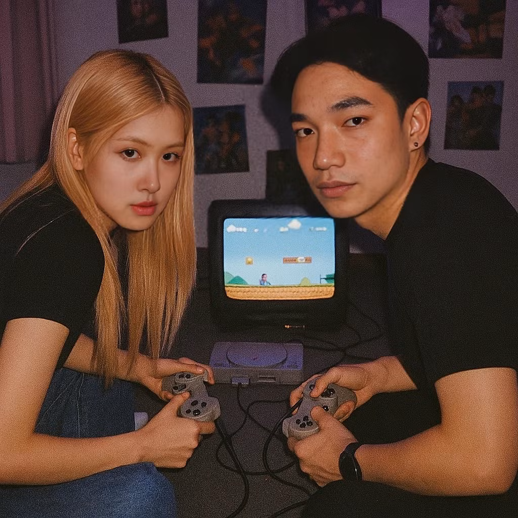 Một bạn trẻ tạo hình ảnh chơi game cùng Rosé nhóm nhạc BLACKPINK. (Ảnh: thanglee) Một bạn trẻ tạo hình ảnh chơi game cùng Rosé nhóm nhạc BLACKPINK. (Ảnh: thanglee)