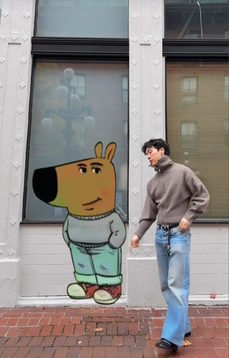 Luke Liu biến tấu trang phục "chill guy" phù hợp với phong cách cá nhân. (Ảnh: Lukeliu) Luke Liu biến tấu trang phục "chill guy" phù hợp với phong cách cá nhân. (Ảnh: Lukeliu)