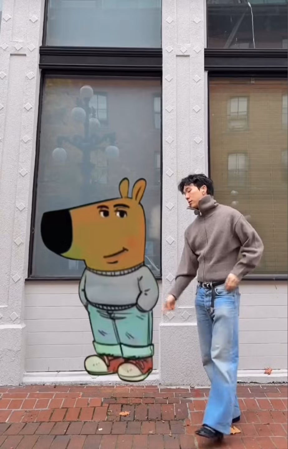Luke Liu biến tấu trang phục "chill guy" phù hợp với phong cách cá nhân. (Ảnh: Lukeliu)