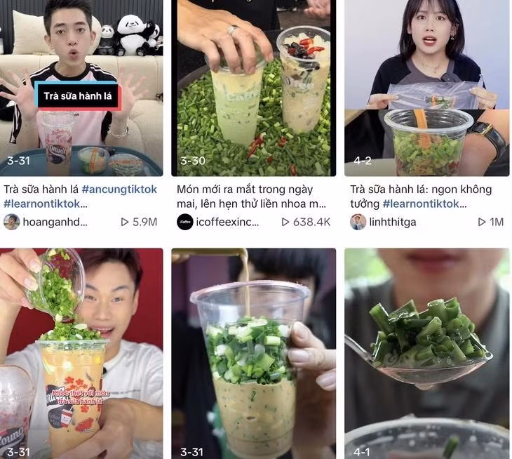 Trà sữa hành lá, món đồ uống "hot trend" đợt Cá tháng Tư năm nay.