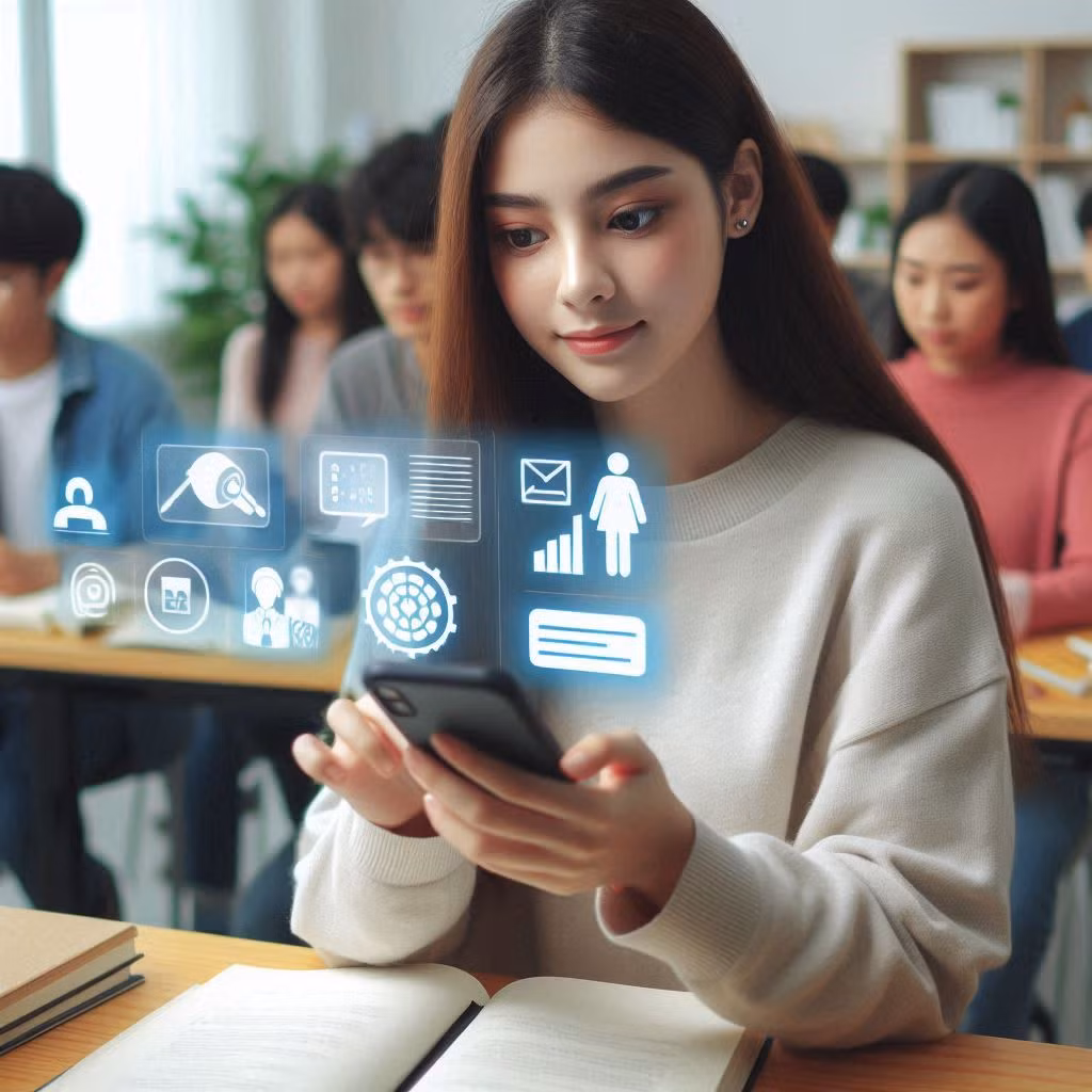 Nhiều sinh viên coi AI như người bạn "tri kỷ" trong học tập. (Ảnh minh họa bởi AI) Nhiều sinh viên coi AI như người bạn "tri kỷ" trong học tập. (Ảnh minh họa bởi AI)