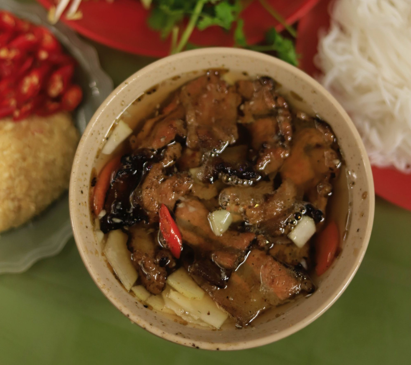 Món bún chả khoái khẩu của Thanh Tùng. (Ảnh: NVCC) Món bún chả khoái khẩu của Thanh Tùng. (Ảnh: NVCC)