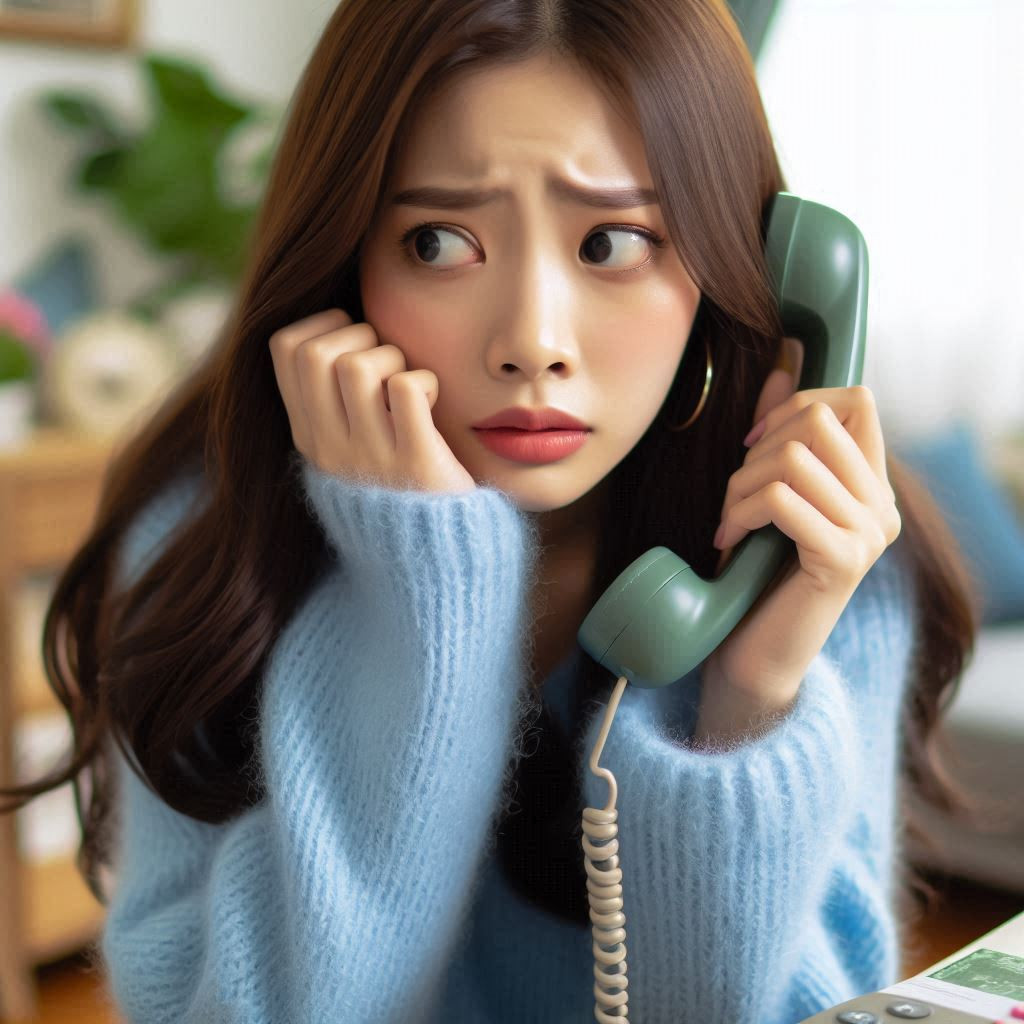 Nhiều bạn trẻ coi những cuộc gọi qua điện thoại như "cơn ác mộng". (Ảnh minh họa bởi AI)