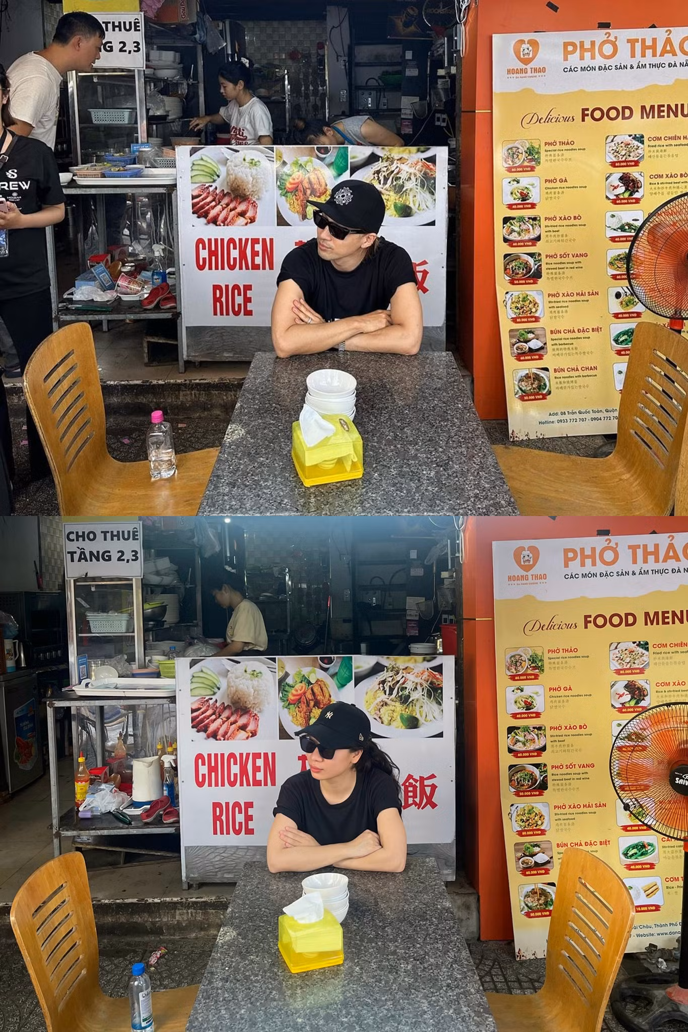 Bạn Minh Loan "đu" thần tượng Taeyang nhóm BIGBANG bằng cách ... ăn phở giống idol (Ảnh: FB Minh Loan)