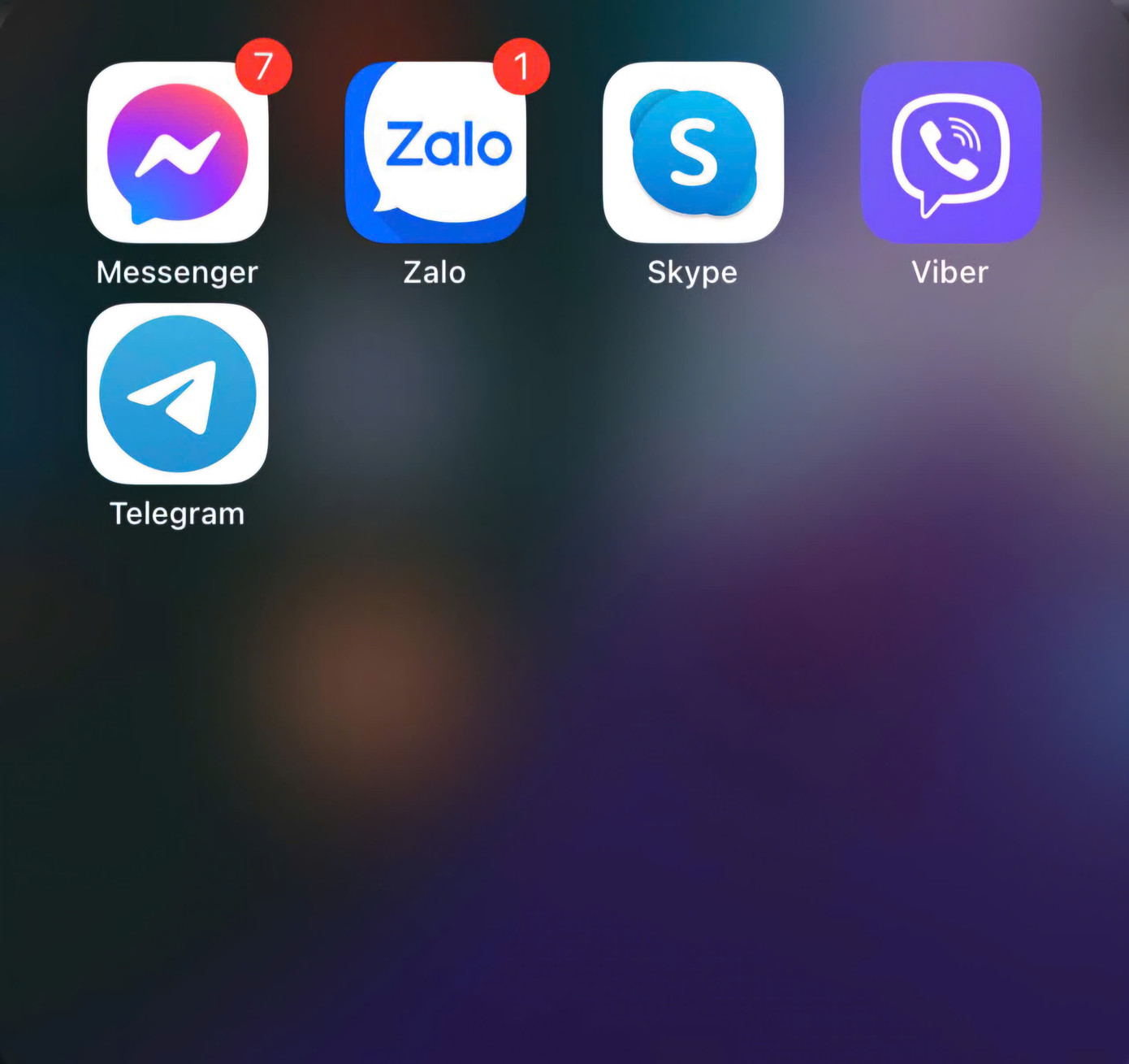 5 ứng dụng nhắn tin trên điện thoại của Minh. (Ảnh: NVCC)