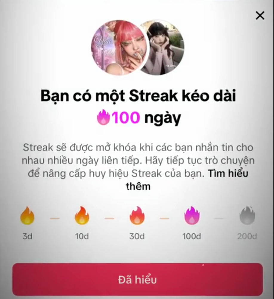 TikTok rộ lên trào lưu ăn mừng giữ chuỗi dài giữa bạn bè. (Ảnh chụp màn hình) TikTok rộ lên trào lưu ăn mừng giữ chuỗi dài giữa bạn bè. (Ảnh chụp màn hình)