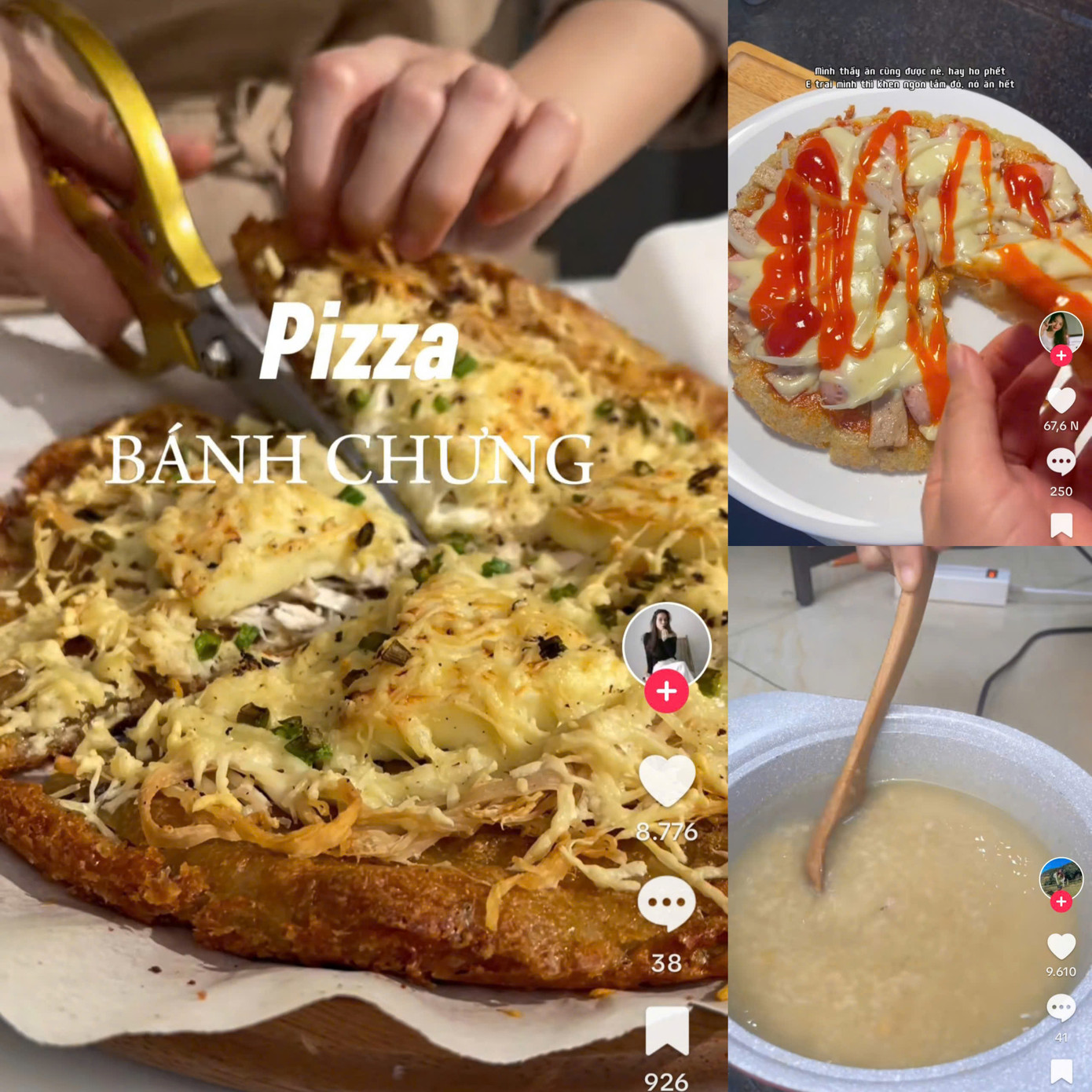 Những món ăn biến tấu từ đồ ăn thừa ngày Tết gây bão mạng xã hội. (Ảnh chịp màn hình) Những món ăn biến tấu từ đồ ăn thừa ngày Tết gây bão mạng xã hội. (Ảnh chịp màn hình)