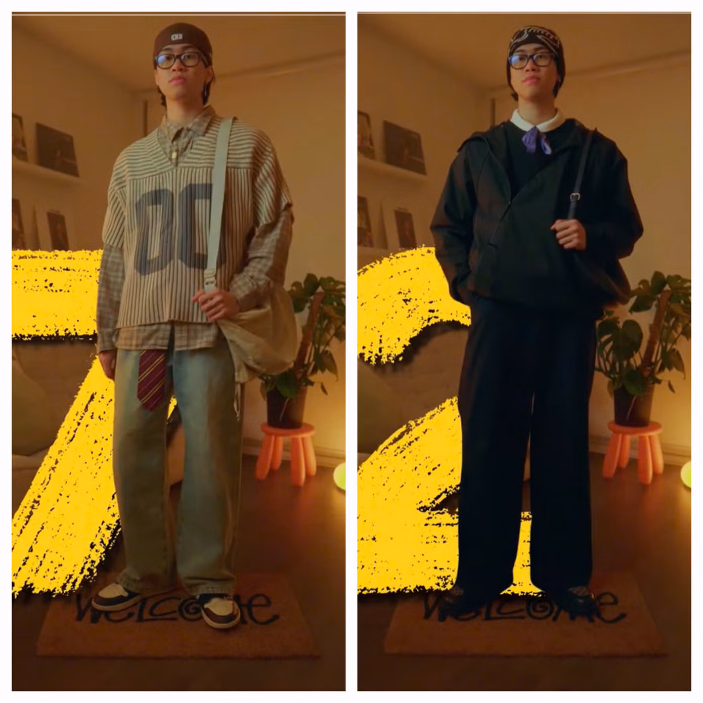 Emson là video thử nghiệm với các item như hoodie, quần ống rộng hay giày boots để phù hợp với nhiều phong cách khác nhau. (Ảnh: emsonmallari)