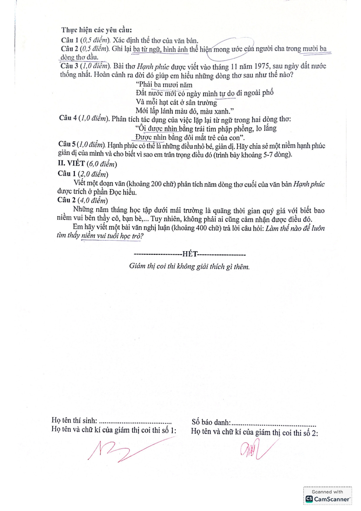 Đáp án chi tiết môn Ngữ Văn thi vào lớp 10 Hà Nội năm 2025 ảnh 2