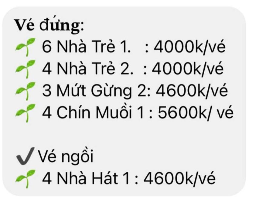 Loan chia sẻ đoạn tin nhắn của phe vé. (Ảnh chụp màn hình)
