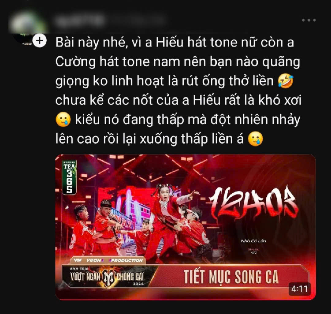 Một bạn fan dùng cụm từ này để chứng minh khả năng của hát live "đỉnh nóc" của idol. (Ảnh: Chụp màn hình)