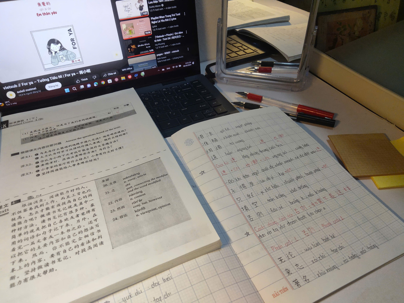 Góc học tập của người theo học ngôn ngữ Trung. Góc học tập của người theo học ngôn ngữ Trung.