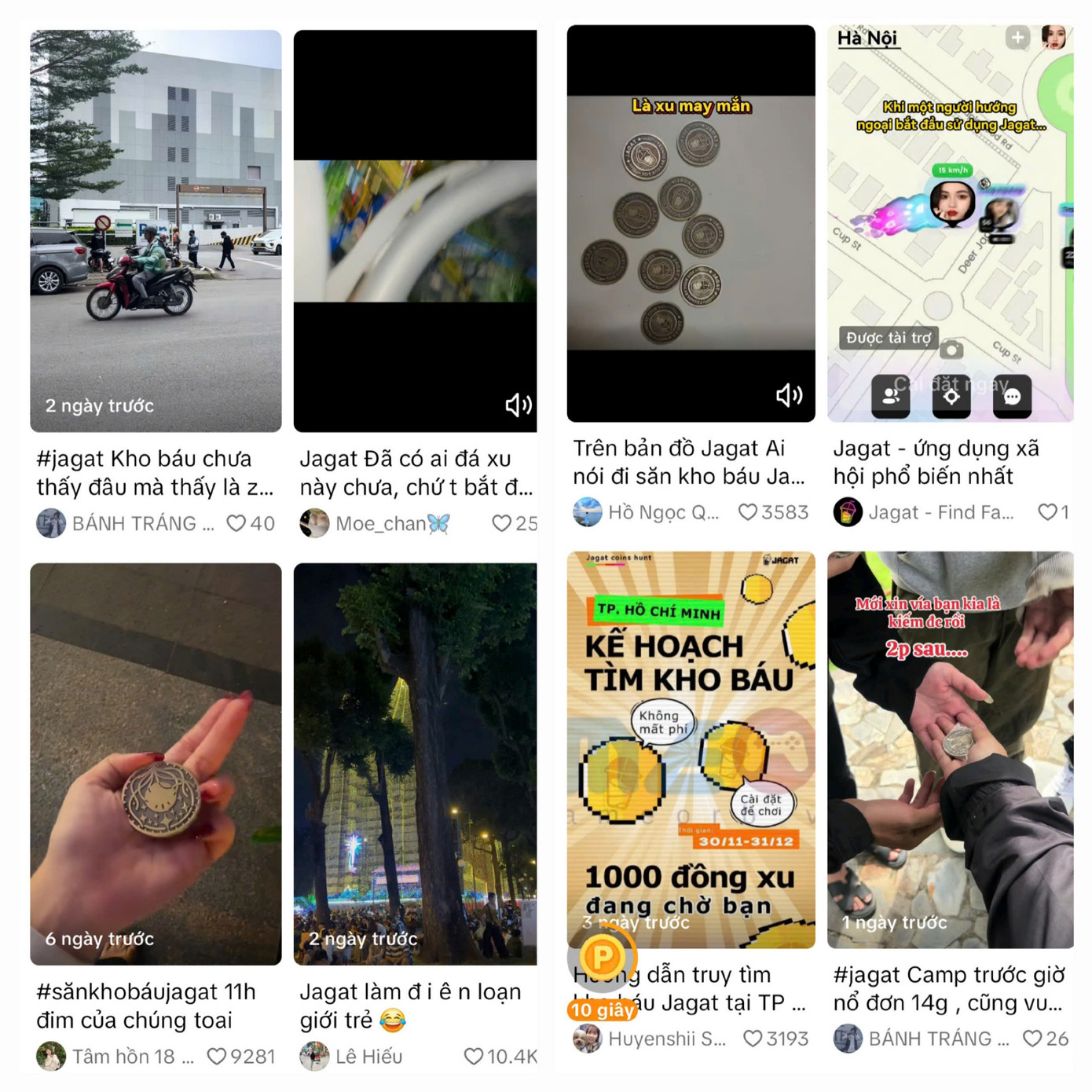 Rất nhiều video trên nền tảng TikTok chia sẻ về kĩ năng tìm đồng xu Jagat. (Ảnh chụp màn hình).