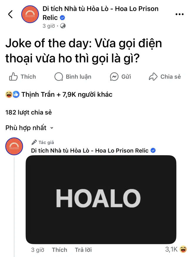 Một Joke of the day nhận được nhiều hưởng ứng từ cư dân mạng. (Ảnh chụp màn hình)
