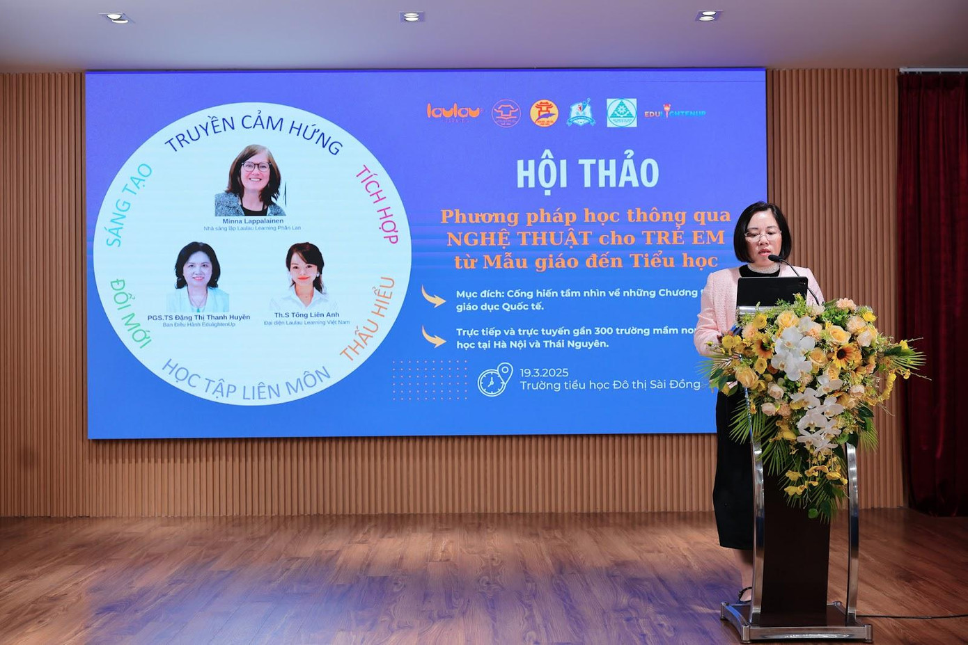 Bà Lê Thị Thu Hường, Hiệu trưởng Trường Tiểu học Đô thị Sài Đồng.