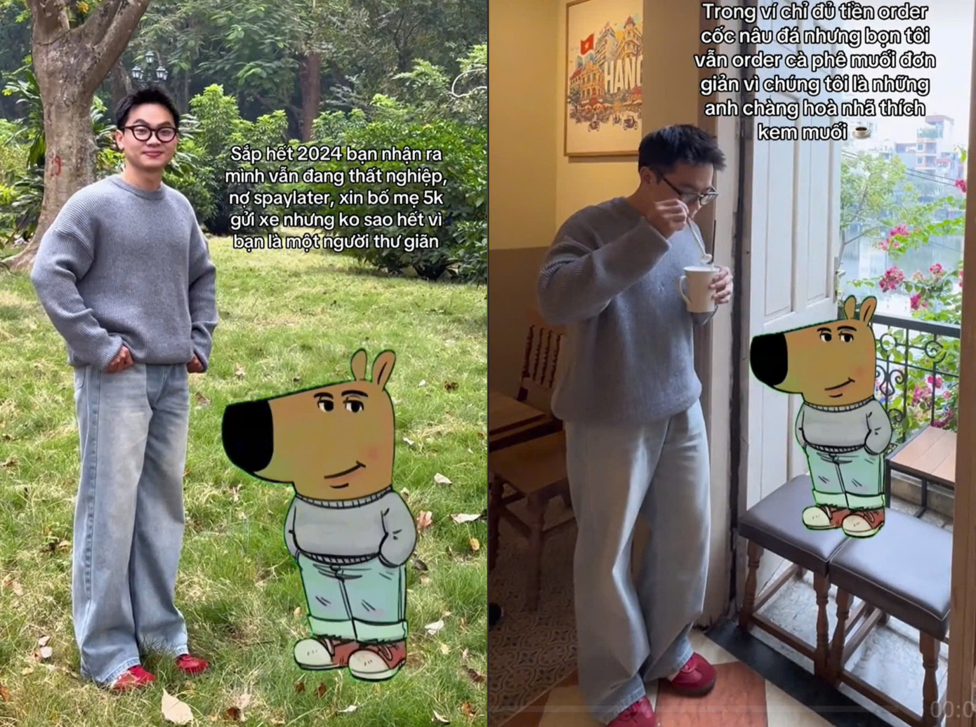 TikToker Châu Chí Lâm cũng "đu" theo trào lưu "Chill Guy". (Ảnh: lamchhh) TikToker Châu Chí Lâm cũng "đu" theo trào lưu "Chill Guy". (Ảnh: lamchhh)