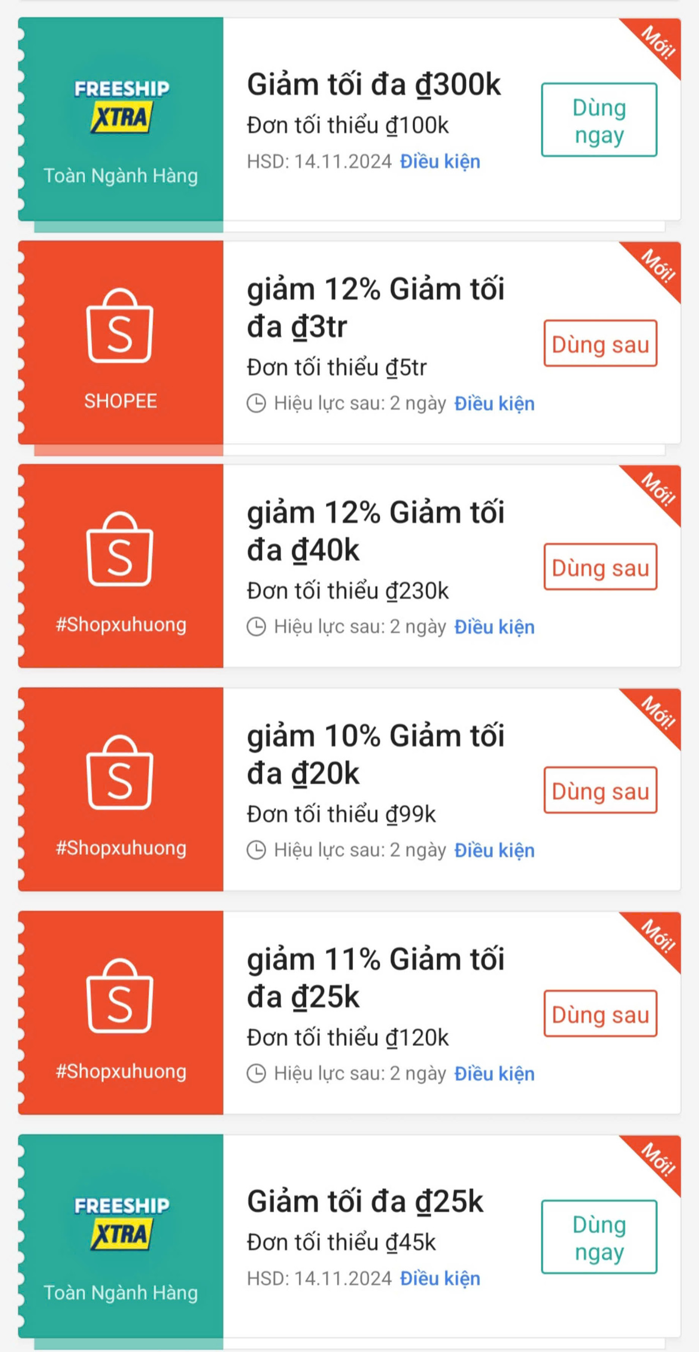 Nhiều sàn thương mại điện tử đã tung ra các mã giảm giá hấp dẫn để kích cầu người tiêu dùng. (Ảnh chụp màn hình)