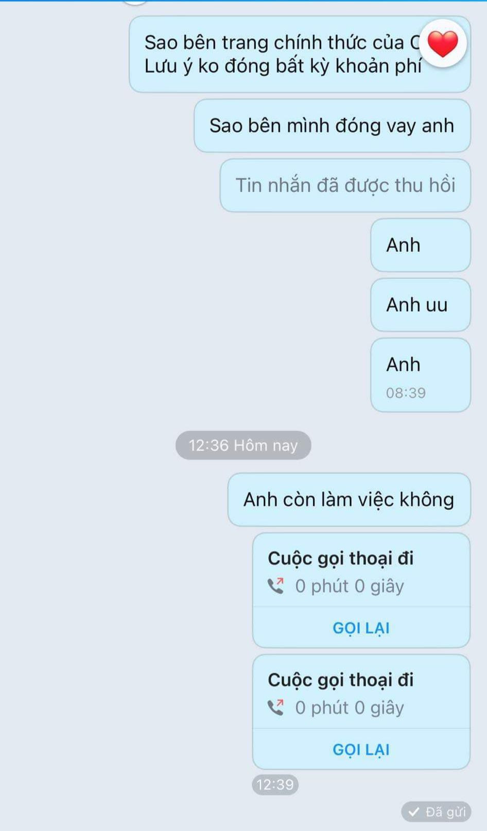 Những cuộc gọi trong vô vọng của Quang Huy với đối tượng lừa đảo. (Ảnh: NVCC) Những cuộc gọi trong vô vọng của Quang Huy với đối tượng lừa đảo. (Ảnh: NVCC)