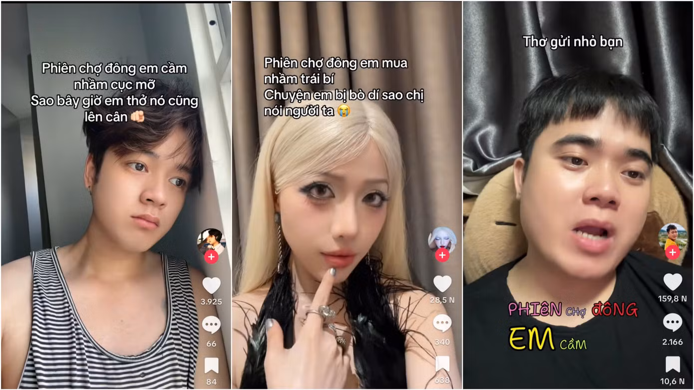 Người nổi tiếng cùng các KOL, KOC cũng nhiệt tình tham gia trend. (Ảnh chụp màn hình)
