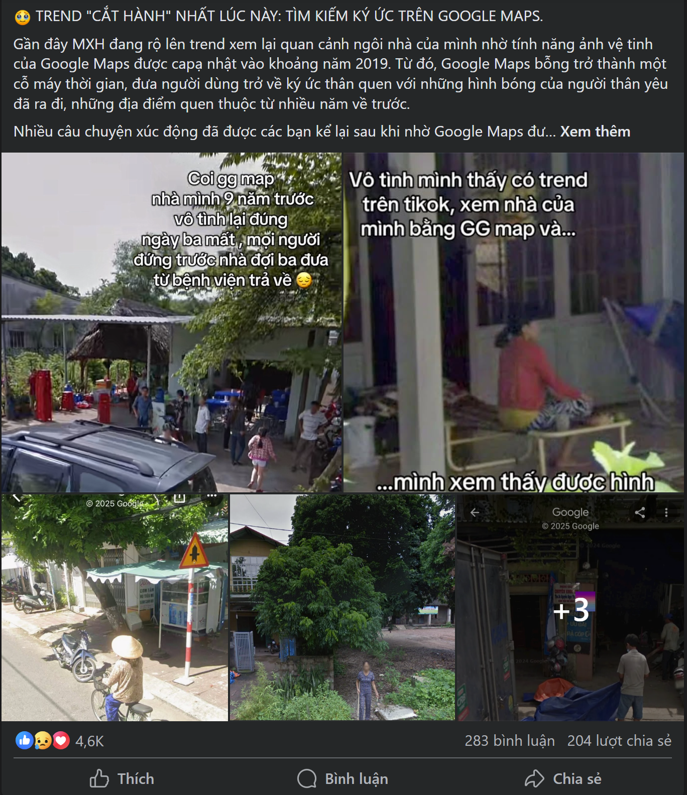 Những câu chuyện xúc động được chia sẻ lại. (Ảnh chụp màn hình)